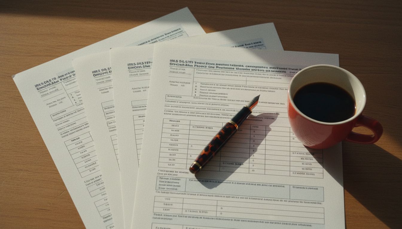 IRS documents on desk